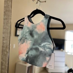 Athleta Pink and Green Workout Yoga Tank